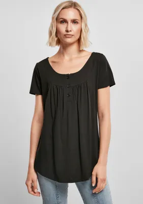 Produktbild von Ladies Viscose Button Up Tee black S
