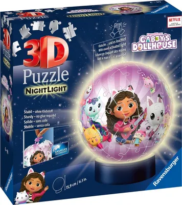 Obrázok produktu pre RAVENSBURGER 3D Svietiaci puzzleball Gábinin kúzelný domček 74 dielikov