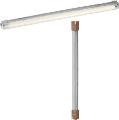 Image de Lampe LED Osram pour pièces humides Damp Proof Essential gris 120 cm IP65 1 x 15 W 1650 lm blanc neutre 4000 K
