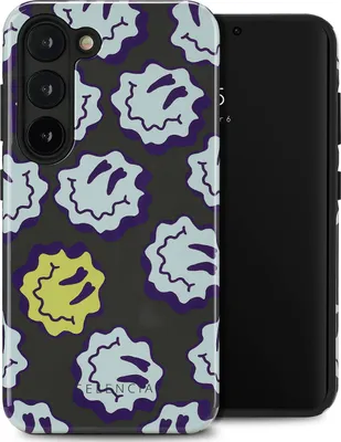 Produktbild von Selencia Vivid Back Cover Samsung Galaxy S23 - Wavy Smiley Green