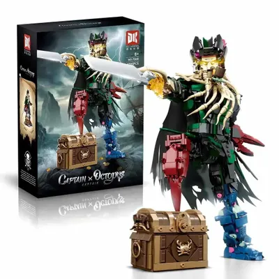Produktbild von DK 7068 Captain Octopus – Fantasy Klemmbaustein Set mit 1705 Teilen | Großer Piraten Oktopus Display Modell | kompatibel mit anderen Klemmbausteinen