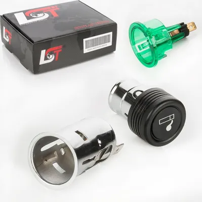 Produktbild von Zigarettenanzünder Steckdose Buchse Heizfeder Beleuchtung grün 12V / 24V für VW