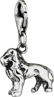 Produktbild von NKlaus Charm-Anhänger Löwe 925 Silber antik 13x16mm Silberanhänger Amulett Talisman 15171