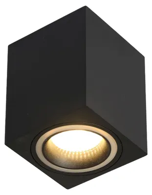 Produktbild von LED Aufbaustrahler Genius 6042 quadratisch schwarz – GU10, 230V, Metall