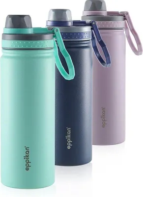Obrázok produktu pre Izolovaná športová fľaša, 530 ml, 750 ml, outdoorová fľaša na pitie, športová izolovaná fľaša, športová fľaša na pitie, so športovým uzáverom (svetlo modrá, 530 ml)
