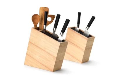 Immagine prodotto di CONTINENTA Messerblock mit flexiblem Einsatz u, Utensilienbehälter, schräg, 31x9x28 cm 3317 4017167331706