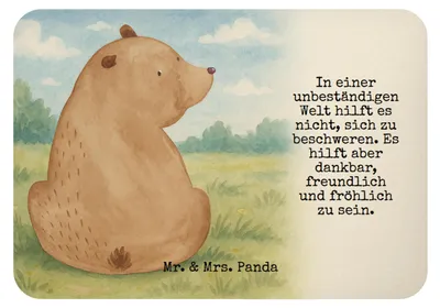 Produktbild von Mr. & Mrs. Panda magnet Bär Schulterblick Design - Weiß - Geschenk, Weltansicht, Kühlschrankmagnet, whiteboardmagnet, Bären, zettelhalter, Weisheit, Notizhalter, Teddy