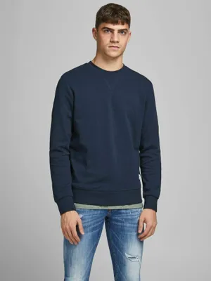 Immagine prodotto di jack and jones felpa uomo jack and jones 12181903 crew neck navy blazer