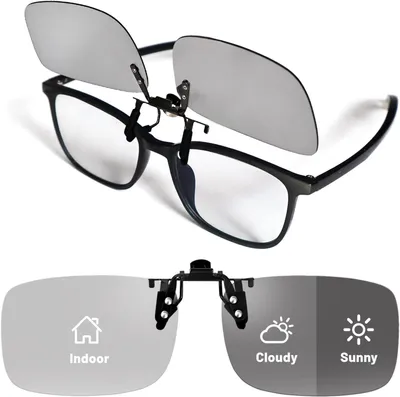 Immagine prodotto di Occhiali da sole a clip-on, con lenti fotocromatiche, protezione UV400, lenti polarizzate adattabili alla luce, per uomo e donna