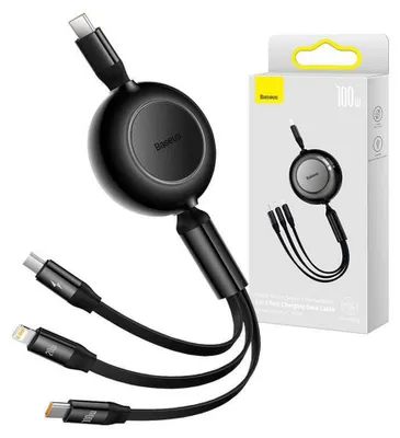 Immagine prodotto di Baseus CAMJ010201 Cavo USB 1,1 m USB 3.2 Gen 1 (3.1 Gen 1) USB C USB C/Micro USB-A/Lightning Nero