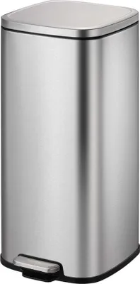 Image de EKO - Stella Poubelle à pédale 30 litres - Acier inoxydable - Acier inoxydable mat