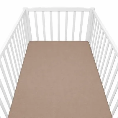 Obrázok produktu pre Bavlnené prestieradlo do postieľky New Baby 120x60 cm cappuccino