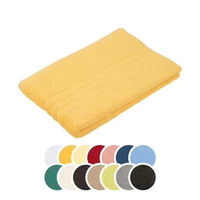 Produktbild von liebling Badetuch, 100% Baumwolle, mit Schlaufe, formstabil, weich, Serie Borkum, 100 x 150 cm, 60 Grad waschbar, trocknergeeignet, gold