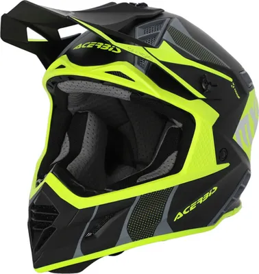 Produktbild von Motocross-Helm ACERBIS X-Track 22.06 Schwarzer, fluogelber Glanz größe S