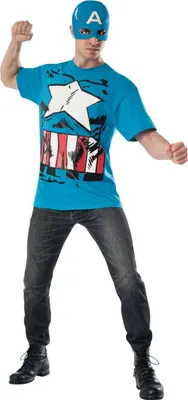 Immagine prodotto di Captain America di The Avengers - costume e maschera blu - XL