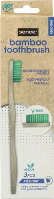 Produktbild von Sencefresh Zahnbürste Bambus Medium (3 Stück)