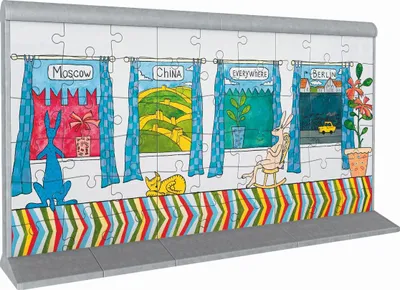 Produktbild von Ravensburger 12574 - Berliner Mauerkunst No.2, 108 Teile 3D Puzzle-Bauwerke
