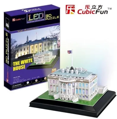 Zdjęcie produktu dla CubicFun - Biały Dom 3D LED Puzzle (L504) CUBICFUN