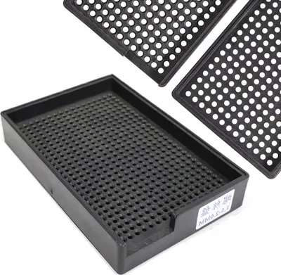 Image de Rosfix Plateau Antistatique ESD 459 Trous – Pour Vis 1,5–2 mm | Matériau Antistatique | Accès Rapide | Pour Électronique, Atelier, Bricolage