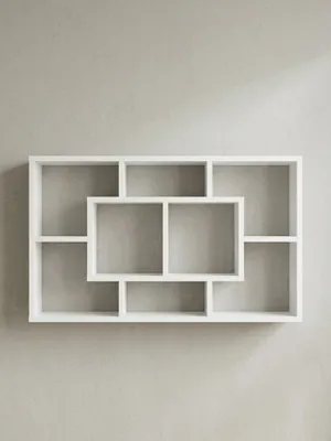 Produktbild von Wandregal "Rur": Modernes Design, "Rur", melaminharzbeschichtet. Weiß, 85x16x48 cm | Kadima Design