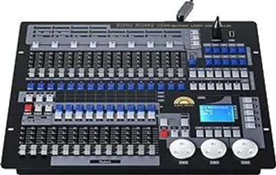 Image de Contrôleur DMX, 1024 canaux de contrôle, générateur graphique intégré, console DMX, prise EU