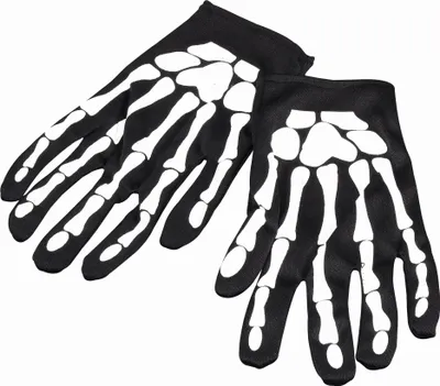 Productafbeelding van Bristol Novelty - Uni skelet handschoenen voor heren/dames - BN2882 (one size) (zwart/wit)