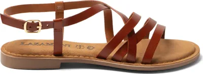 Produktbild von Lazamani Zuza Damen Ledersandalen Tan Größe 40