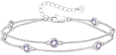 Produktbild von Armband Damen 925 Sterling Silber Zirkonia Verstellbar Geschenkidee