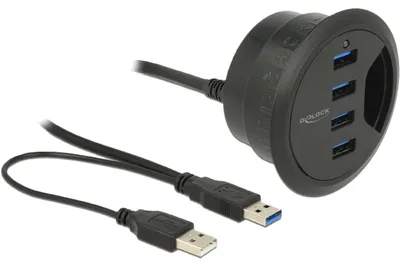 Image de DeLOCK 62868 DeLOCK Tisch-Hub 4x USB 3.0         60mm