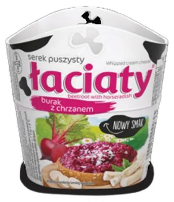 Zdjęcie produktu dla Serek Śmietankowy Puszysty Łaciaty burak z chrzanem 150g
