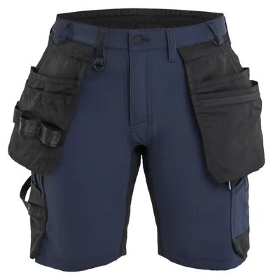 Produktbild von Blakläder Damen Handwerker Shorts 4-Wege-Stretch 7124, Farbe:Dunkel Marineblau/Schwarz, Größe:C52