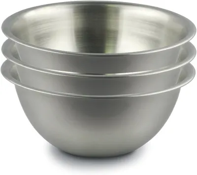 Produktbild von 3er-Set Schüsseln – Salatschüssel – Edelstahl – Silber