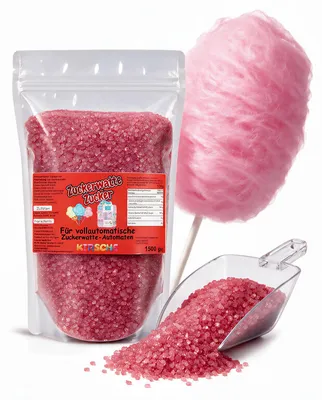 Image de Sucre gros pour barbe à papa cerise rouge violet 1,5 kg pour machines automatiques