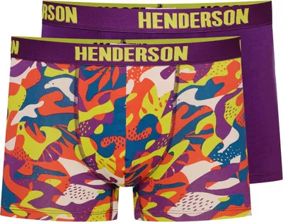Produktbild von Henderson Mustername Herren Bokser Shorts 2er-Pack - 95% Baumwolle, 5% Elasthan, mit verlängerter Beinnaht, optimaler Komfort für Alltag und Sport, atmungsaktiv und pflegeleicht