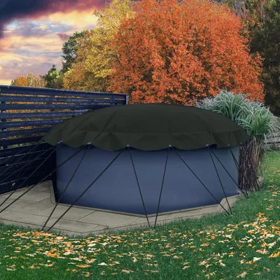 Produktbild von Aufblasbare Pool Abdeckplane für Pool rund 4,00 m anthrazit AirCover Luftkissen Abdeckung