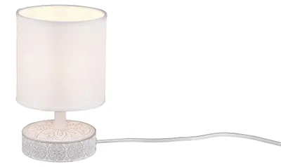 Zdjęcie produktu dla Lampa stołowa MARIE biała 1xE14x28W tkanina wym:20,5x13x13cm IP20 RL