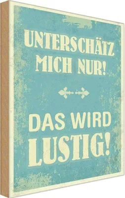 Produktbild von vianmo Holzschild 18x12 cm unterschätz mich nur Geschenk