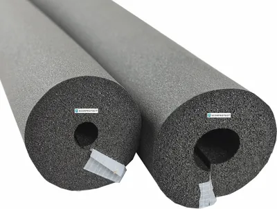 Produktbild von Selbstklebende Kautschuk 2 m Stangen Rohrisolierung Heizung Sanitär GRAU Rohraussendurchmesser x Isolierstärke: 28 mm Rohr x 24,0 mm Isolierstärke