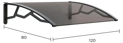 Image de Auvent Polycarbonate Fumé Protection Uv Alvéolaire - Art Plast