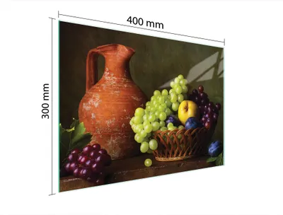 Produktbild von Schneidebrett Herdabdeckplatte Multiglasschneidplatte 40x30 cm Obst Stillleben