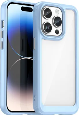 Produktbild von Mobigear Crystal iPhone 15 Pro Hülle Hardcase Backcover - Transparent / Blau