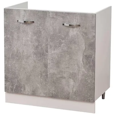 Küchen-Unterschrank 2-türig 80x50x85 cm grau