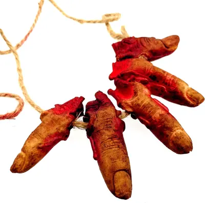 Productafbeelding van Valse vinger Halloween bloody cup nep hand - Accessoires Menselijke Horror Organen Nep Lichaam