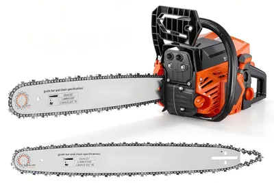 Produktbild von Benzin-Kettensäge - Motorsäge - 62 cm³ - 2,7 kW 2-Takt-Motor - 50,8/55,9 cm Schwertlänge - 11.500 U/min - Für Holzarbeiten, Baumschnitt und Rodung - Zwei Tanks, rutschfester Griff