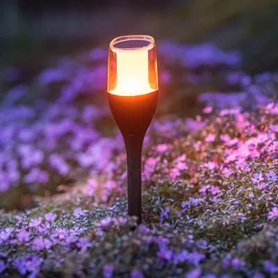 Zdjęcie produktu dla Lampa Solarna Ogrodowa LED Ogrodowa Zewnętrzna Efekt Płomienia IGNIS 64 cm LUMILED