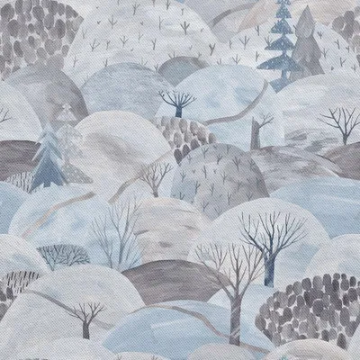 Image de OUTDOOR DECOSTOFFS OXFORD - Motif forêt d'hiver I DX687