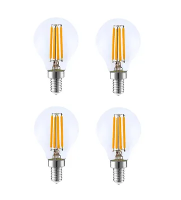 Produktbild von 4 x LED Glühlampe Glühbirne Kugel Filament E14 3W 3 Watt 330 Lumen 2700 Kelvin