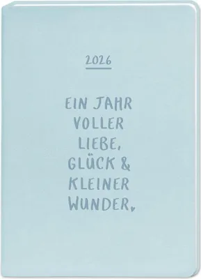 Produktbild von Terminplaner Lederlook 2026 Hellblau