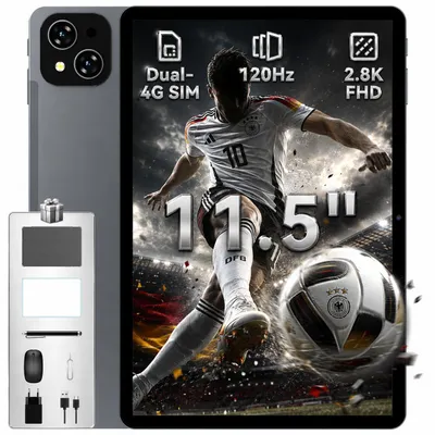 Produktbild von KOBONA-Kingrid T12 Pro 11,5" 2,8K 120Hz, Dual 4G SIM, 8000mAh, 32GB(8+24) RAM+256GB ROM, Android 16, Helio G100, 13MP+8MP Dual Kamera, 2TB Erweiterung