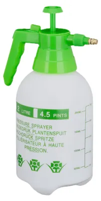 Immagine prodotto di Spruzzatore a pressione Relaxdays da 2 litri, ugello regolabile in ottone, per acqua e diserbante, spruzzatore da giardino, bianco/verde